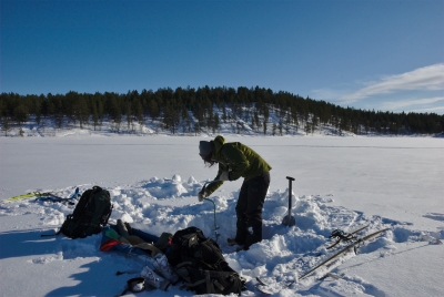 Ice Fishing on Lake Ounasjärvi