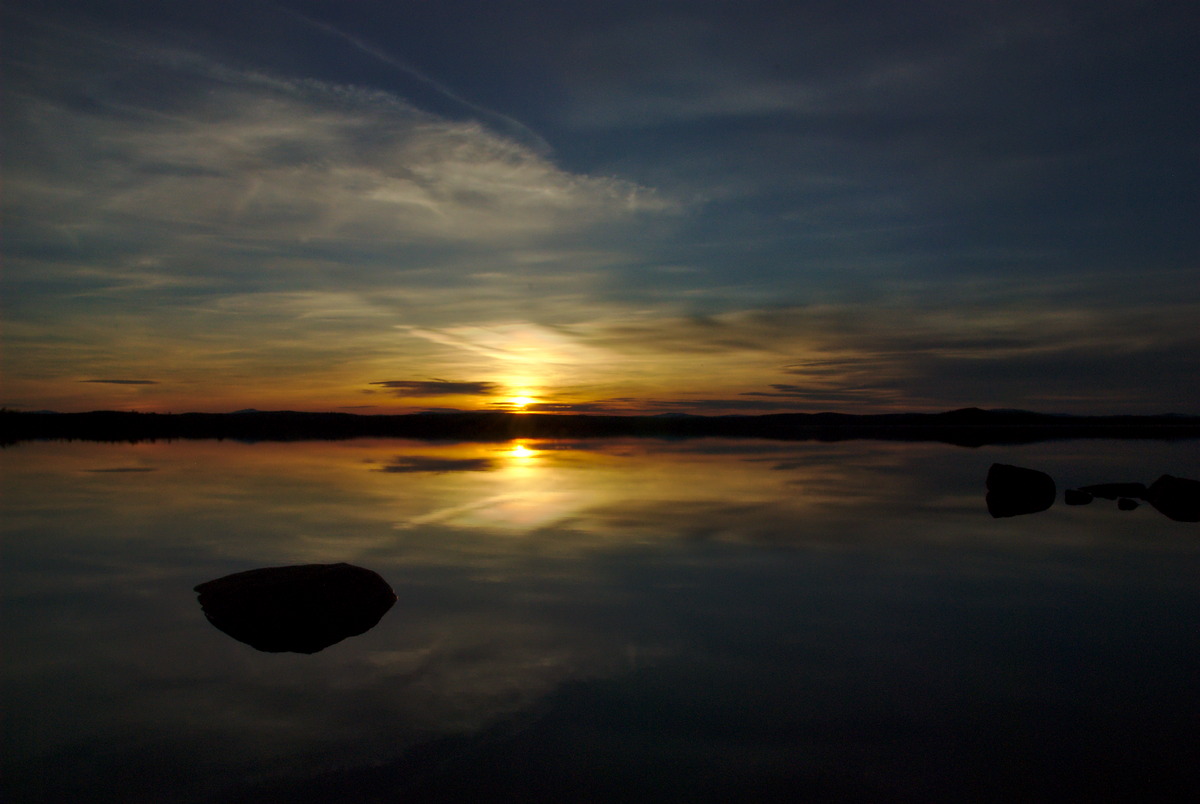 Midnight sun in Inari