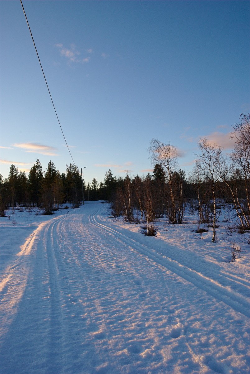 Skiing tracks