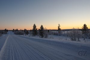 snow covered road